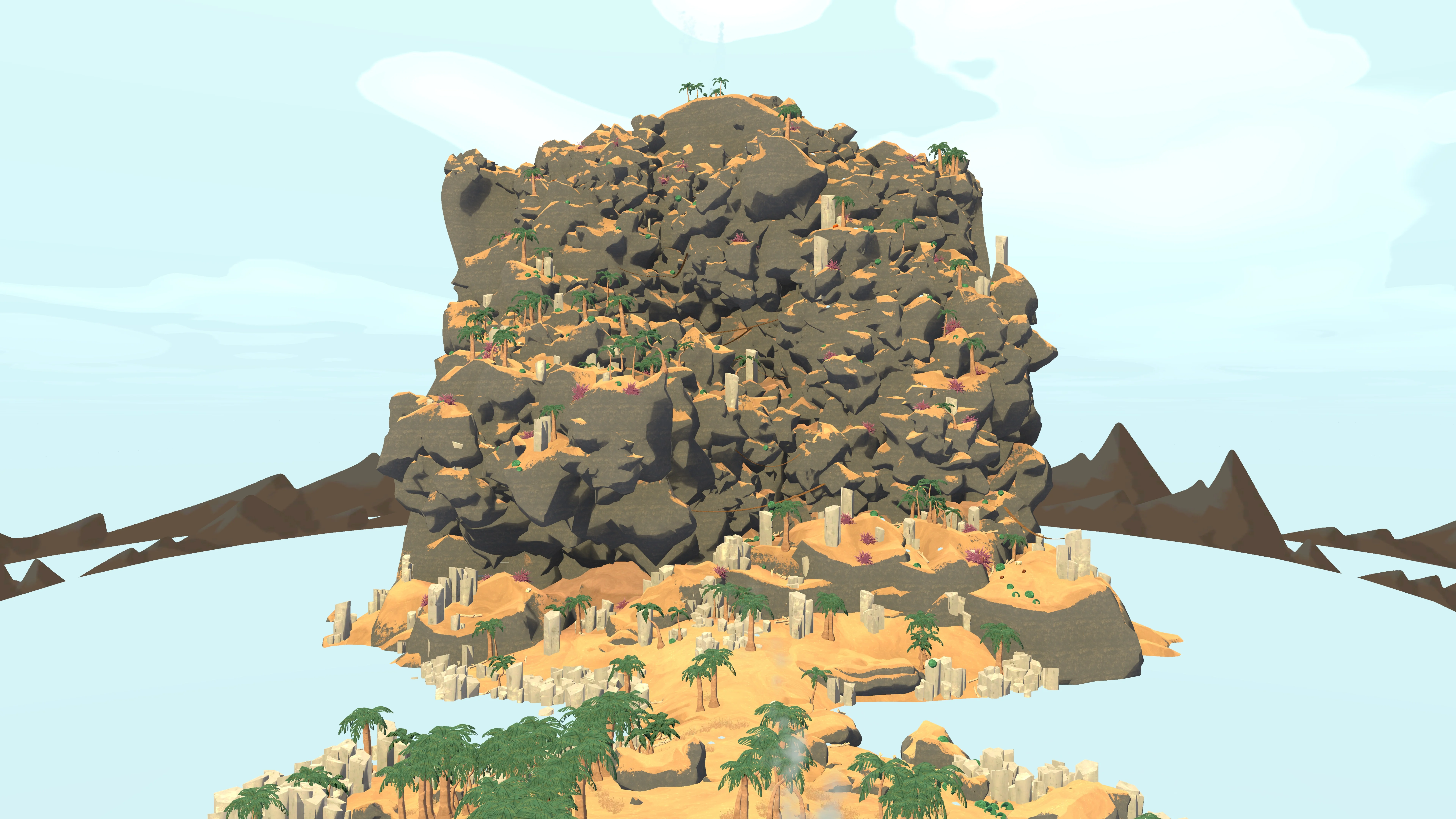Shore terrain on the PEAK map today route viewer